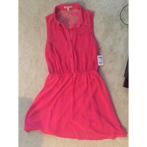NWT Pink Chiffon Dress - Size Medium